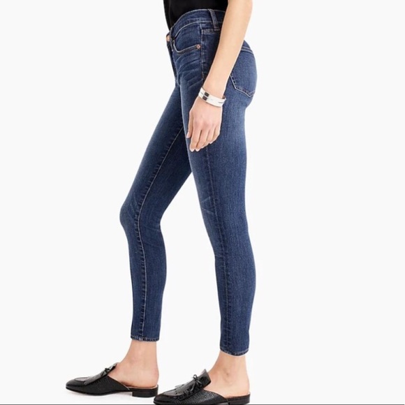 J CREW Distressed Toothpick Ankle SKinny Distressed Denim Jeans Size 27 - Picture 3 of 13